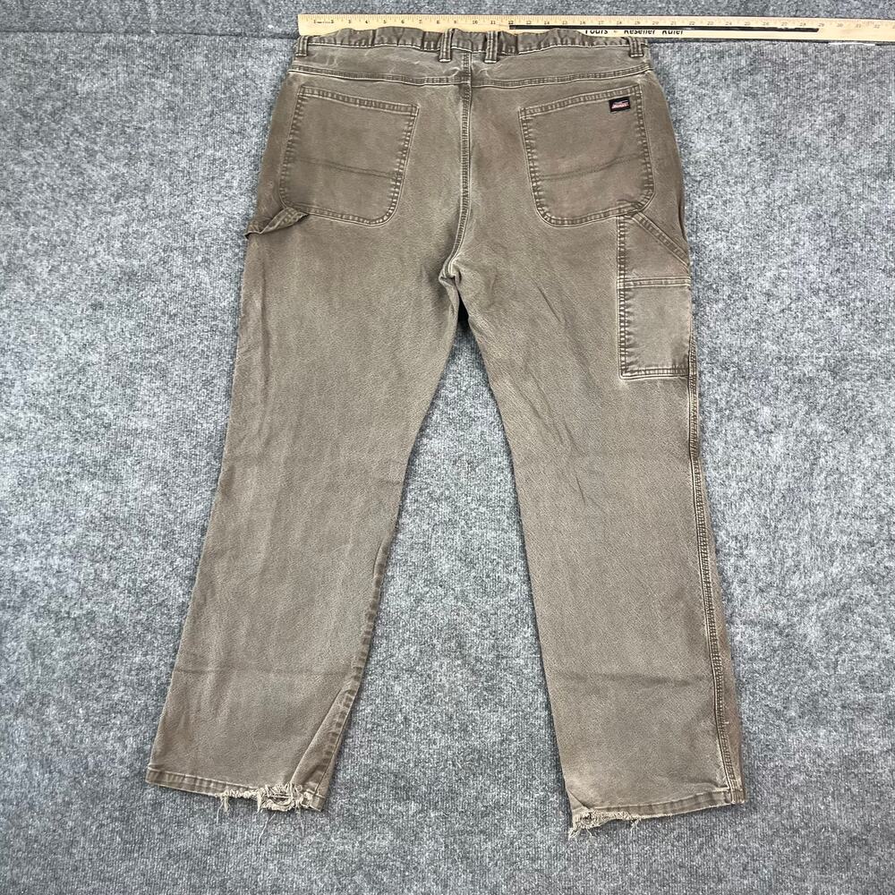 Dickies Carpenter Pants Mens 40x32 Brown Workwear Utility‎ Distressed Relaxed